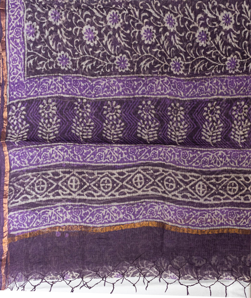 Handblock Printed Kota Dorai Dabu Dupatta