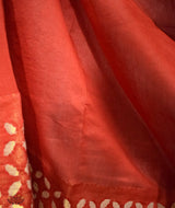 Applique HandStiched Chanderi Saree