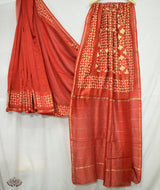 Applique HandStiched Chanderi Saree