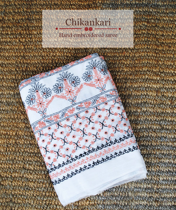 Chikankari Hand Embroidered Saree