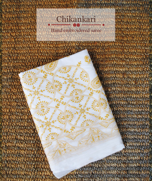 Chikankari Hand Embroidered Saree
