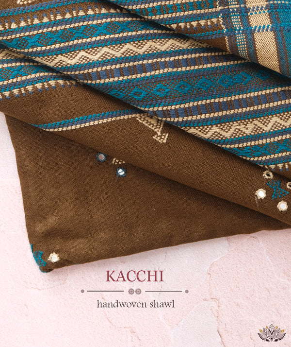 KACCHI WOOLEN HANDWOVEN SHAWL