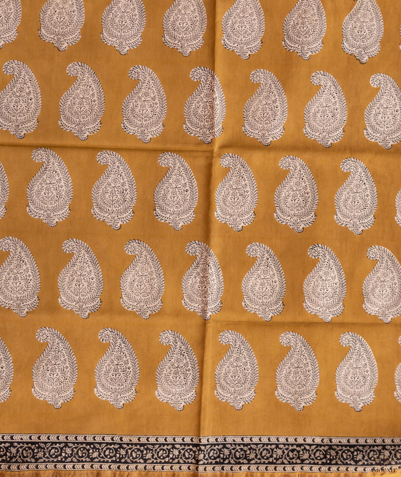 Bagru Handblock Printed Chanderi silk saree