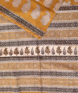 Bagru Handblock Printed Chanderi silk saree