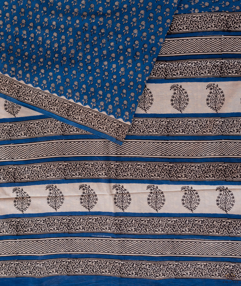 Bagru Handblock Printed Cotton saree