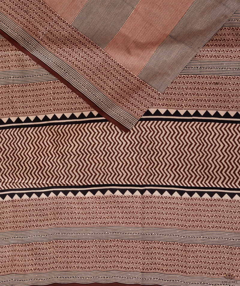 Bagru Handblock Printed Cotton saree