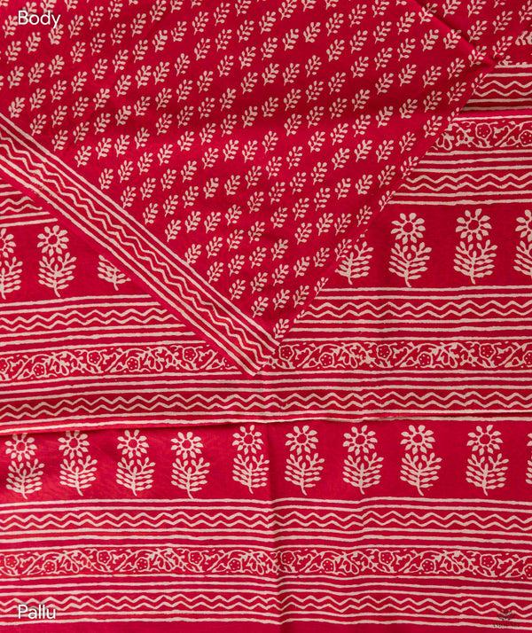 Cotton Dabu Handblock Printed Saree