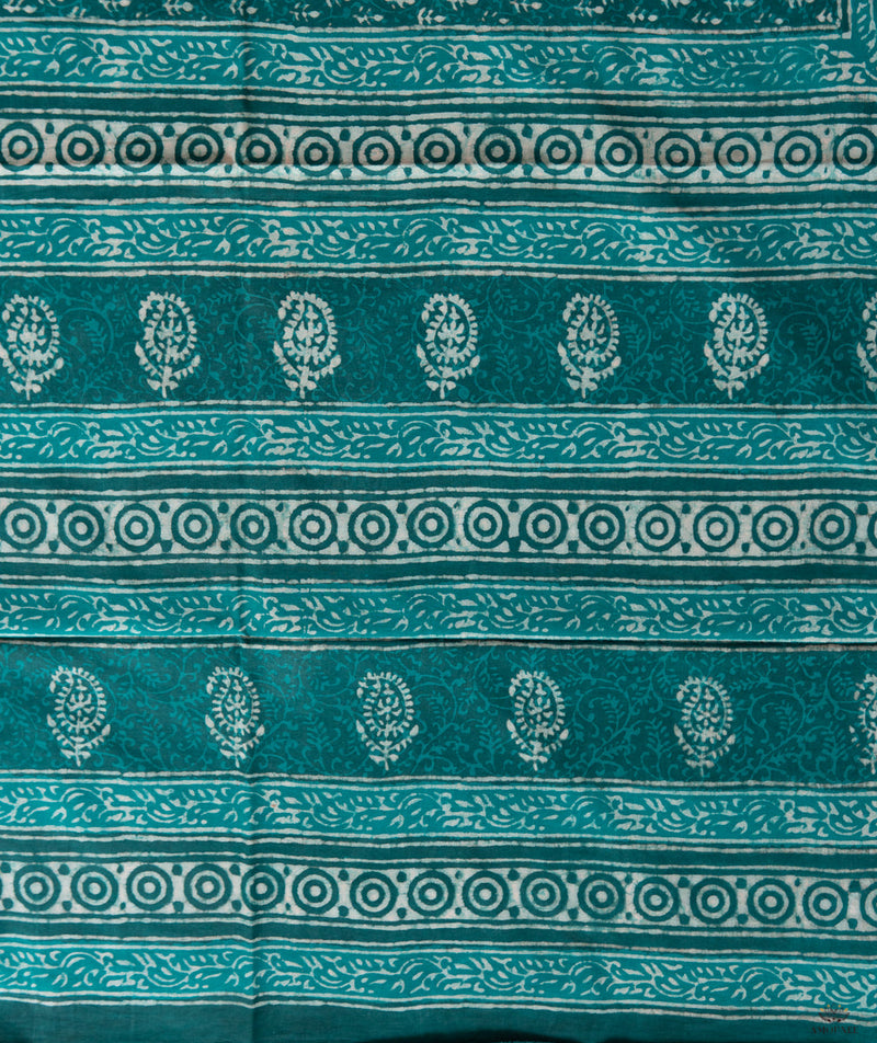 Cotton Dabu Handblock Printed Saree