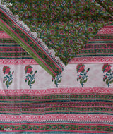 Sanganeer cotton Handblock Printed Saree