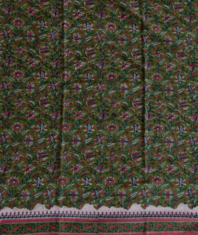 Sanganeer cotton Handblock Printed Saree