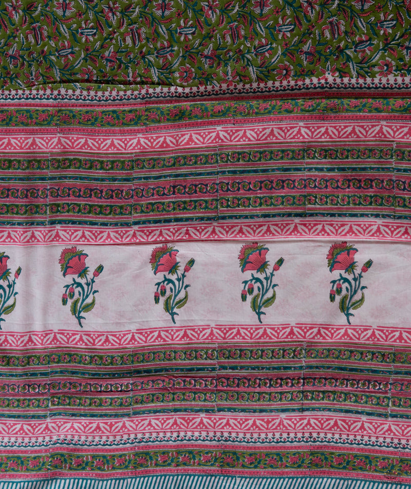 Sanganeer cotton Handblock Printed Saree