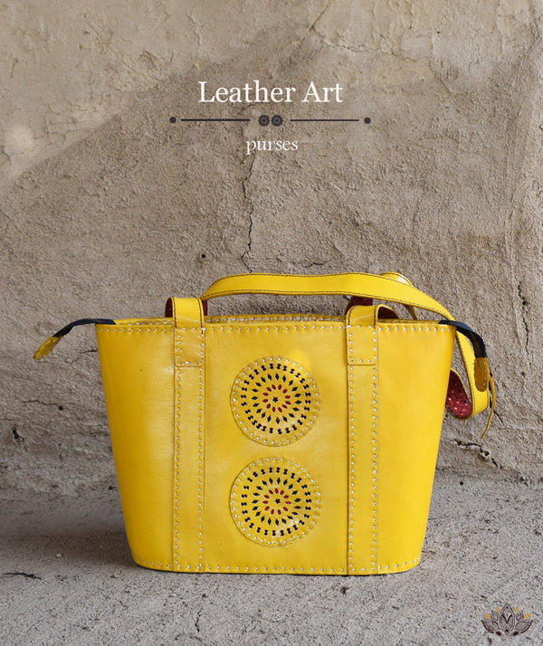 Leather Art Purse
