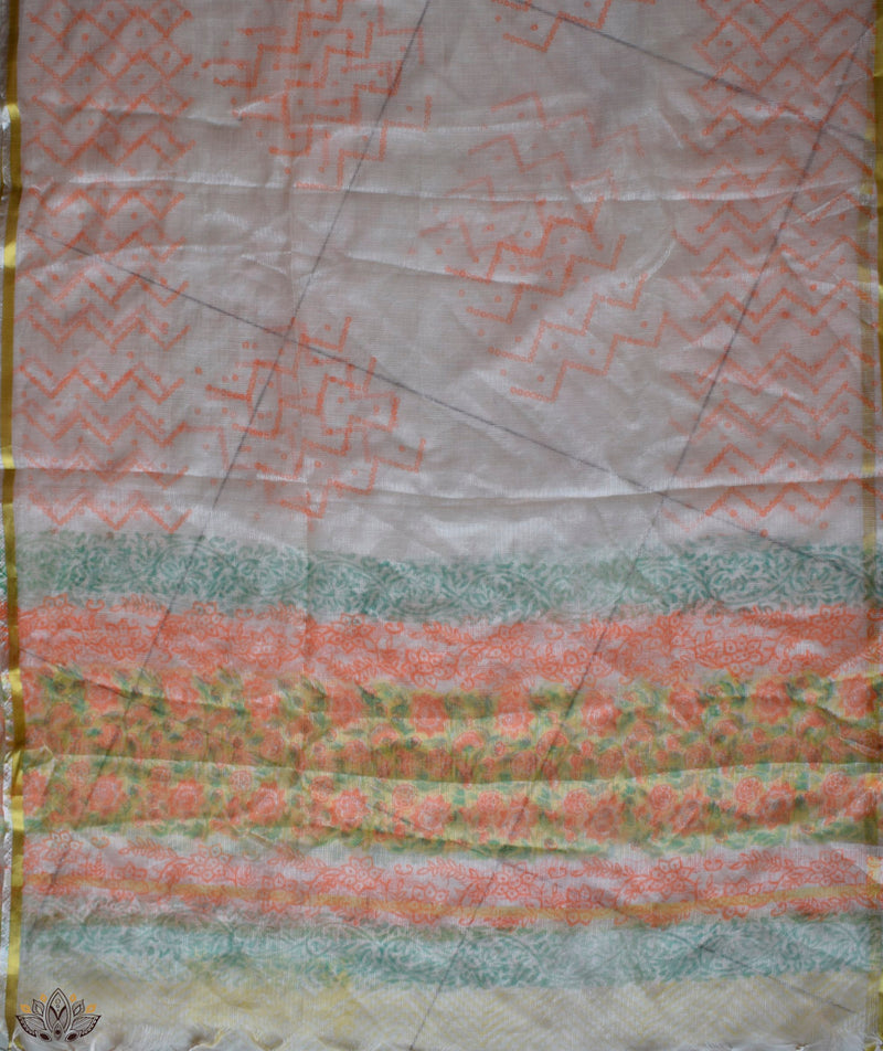 Exclusive Handblock Printed Sanganeer cotton Suits with Kota Dupatta