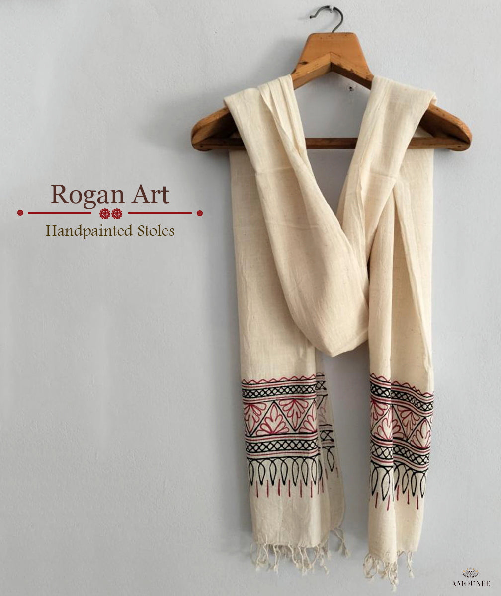 AMOUNEE-Buy rogan art painting cotton stoles online – AMOUNEE ...