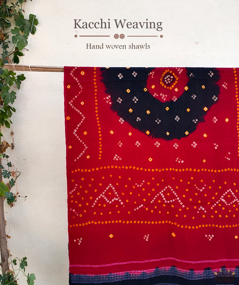 KACCHI WOOLEN HANDWOVEN SHAWL