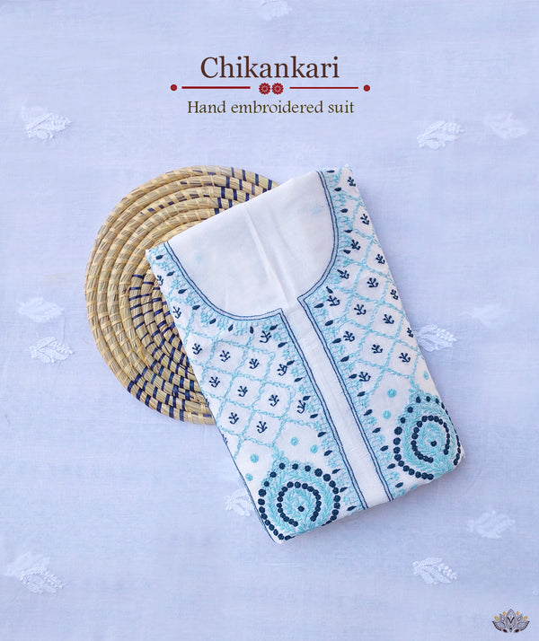 Chikankari Hand Embroidered Suit Piece