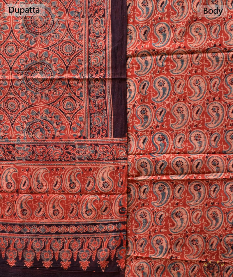 AJRAKH COTTON HAND BLOCK PRINTED TWO PIECE SUIT