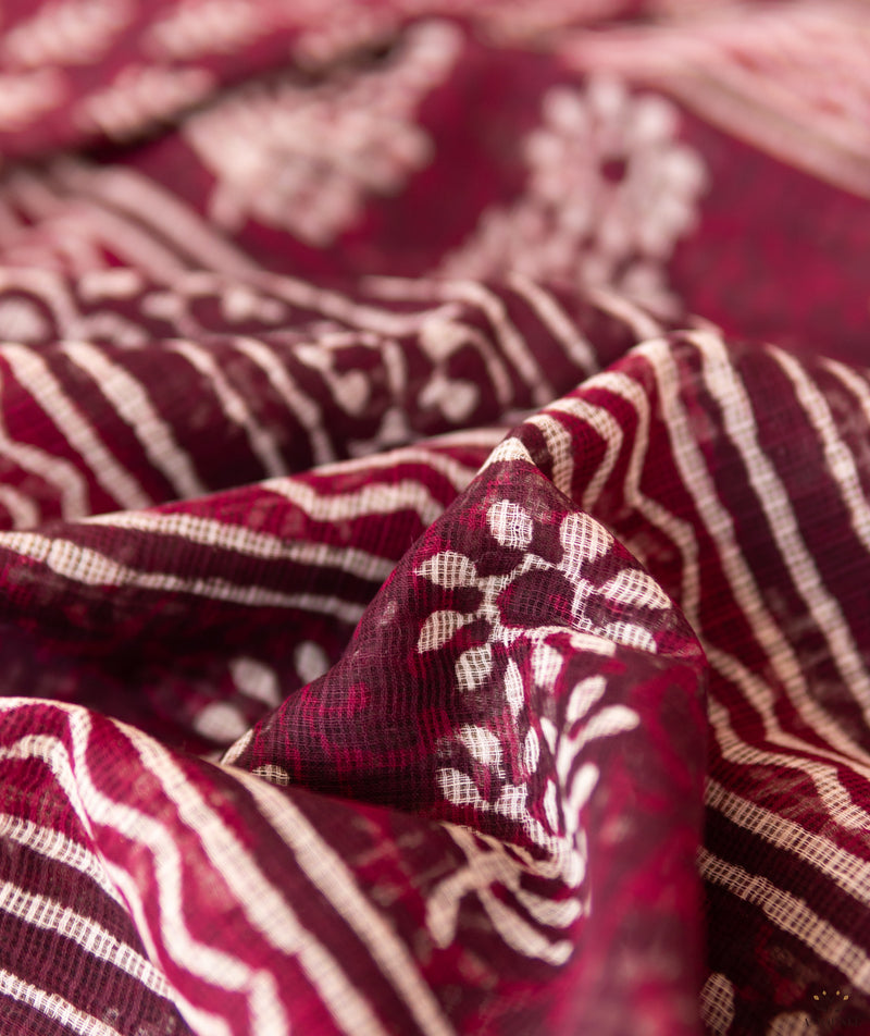 Kota Dabu Handblock Printed Saree