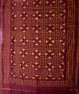 Applique HandStiched Chanderi Saree