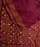 Applique HandStiched Chanderi Saree