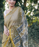 Bagru Handblock Printed saree