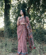 Bagru Handblock Printed saree