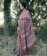 Bagru Handblock Printed saree