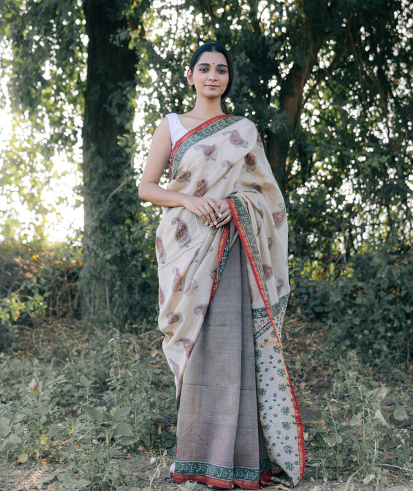 Bagru Handblock Printed saree