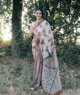 Bagru Handblock Printed saree