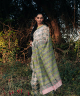 Sanganer Handblock Printed saree