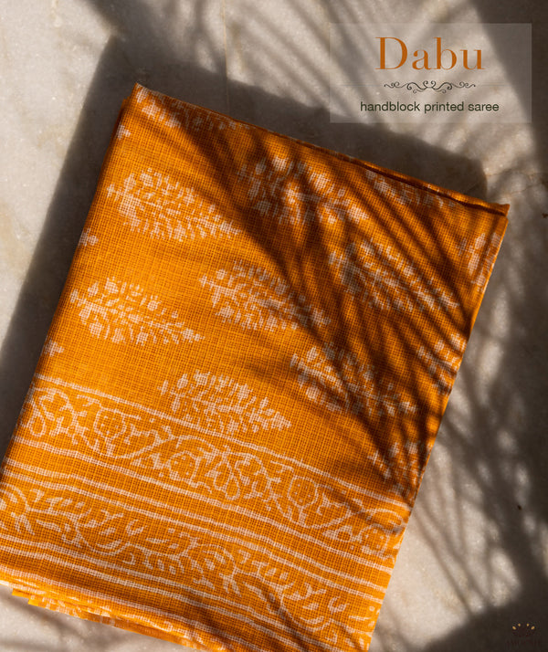 Kota Dabu Handblock Printed Saree