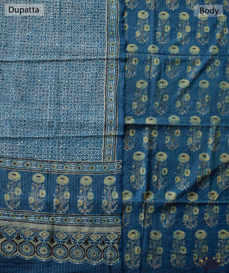 AJRAKH COTTON HAND BLOCK PRINTED TWO PIECE SUIT