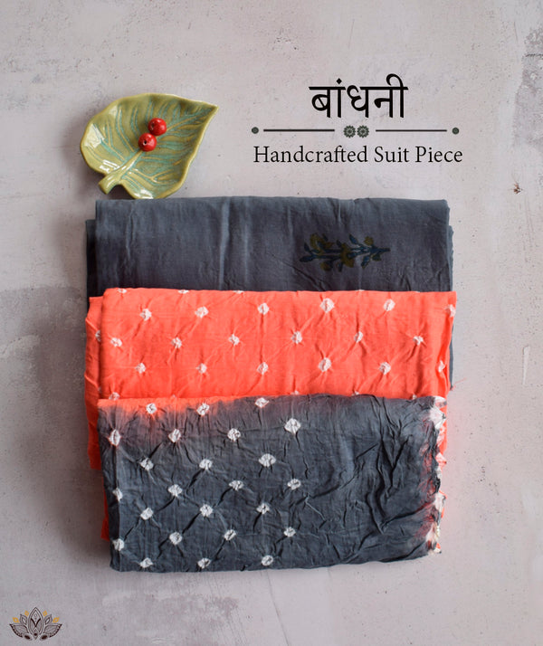 BANDHANI COTTON SUIT PIECE