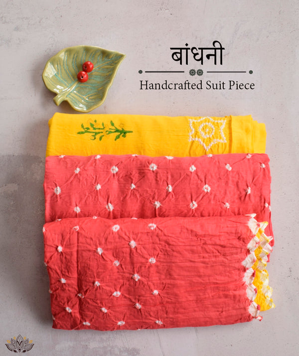 BANDHANI COTTON SUIT PIECE