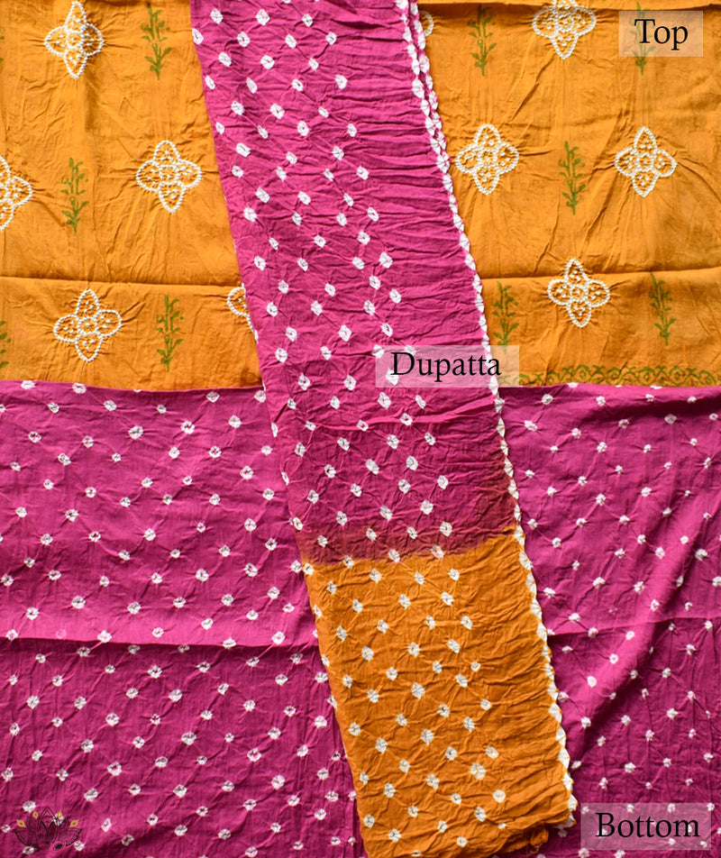 BANDHANI COTTON SUIT PIECE