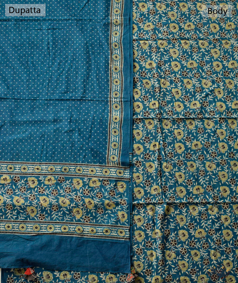 AJRAKH COTTON HAND BLOCK PRINTED TWO PIECE SUIT