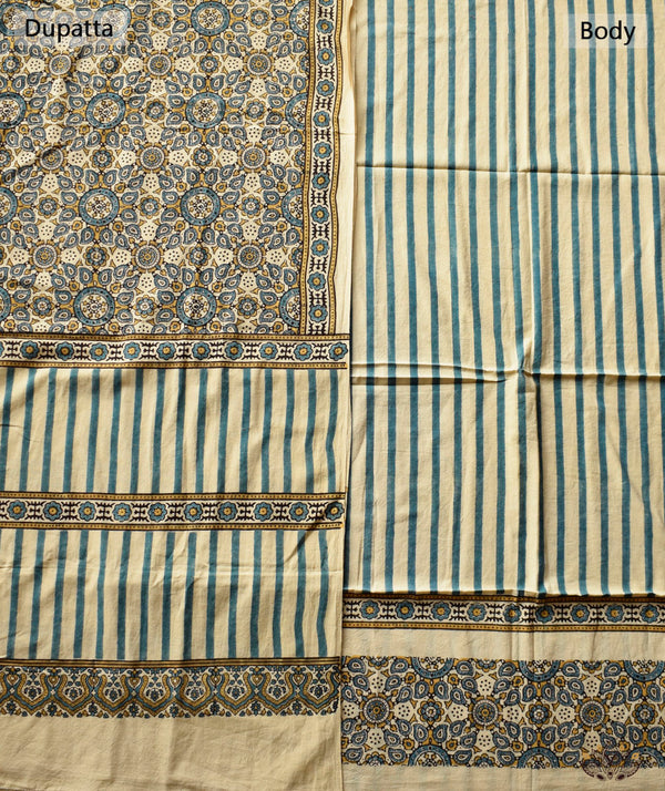AJRAKH COTTON HAND BLOCK PRINTED TWO PIECE SUIT
