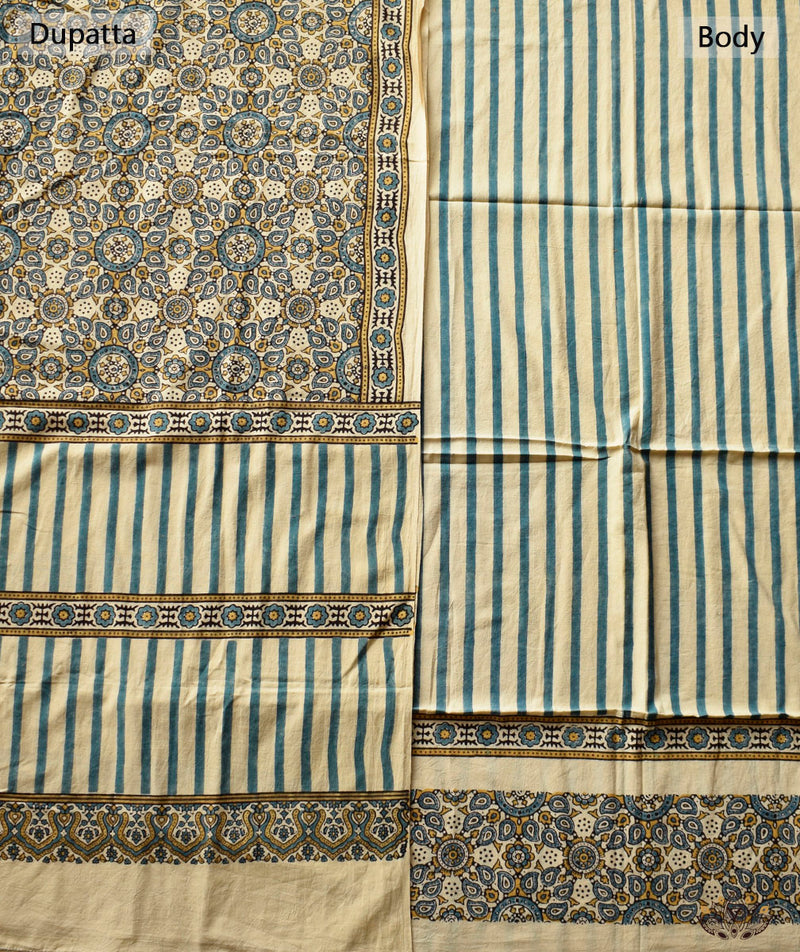 AJRAKH COTTON HAND BLOCK PRINTED TWO PIECE SUIT