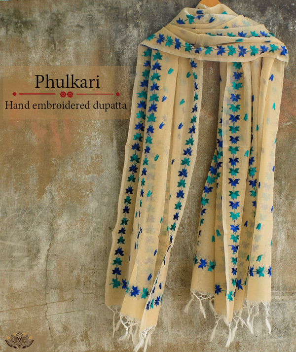 Phulkari Hand Embroidery Dupatta