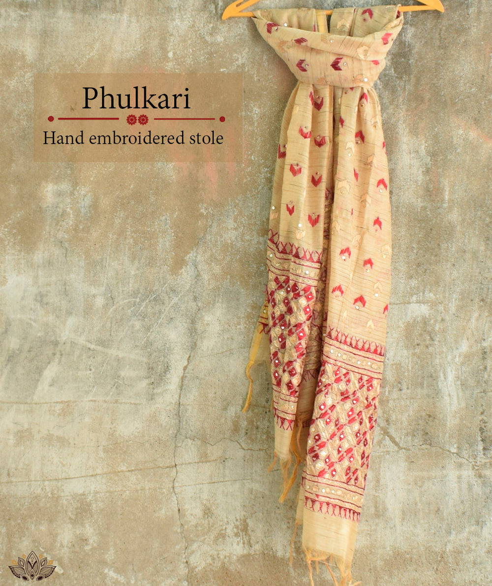 Phulkari Stoles AMOUNEE Handloom Handicraft