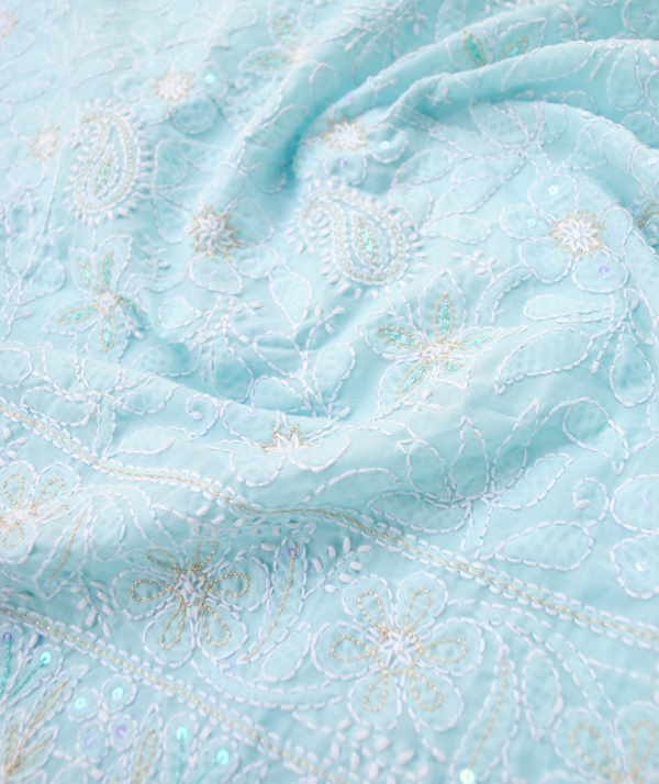 Chikankari Hand Embroidered Two Suit Piece