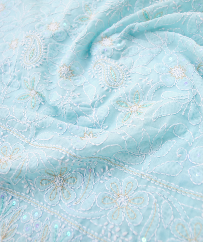 Chikankari Hand Embroidered Two Suit Piece