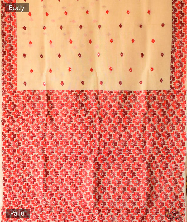 Phulkari Hand Embroidery Saree