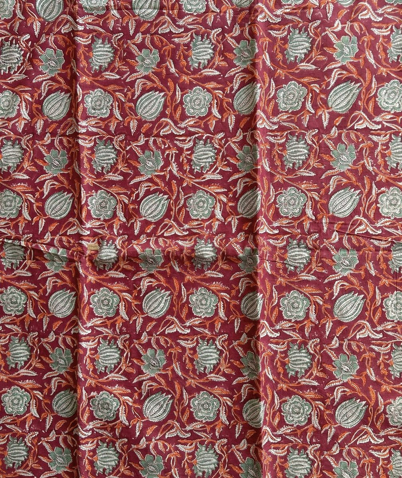 Sanganer Handblock Printed Yardage Fabric