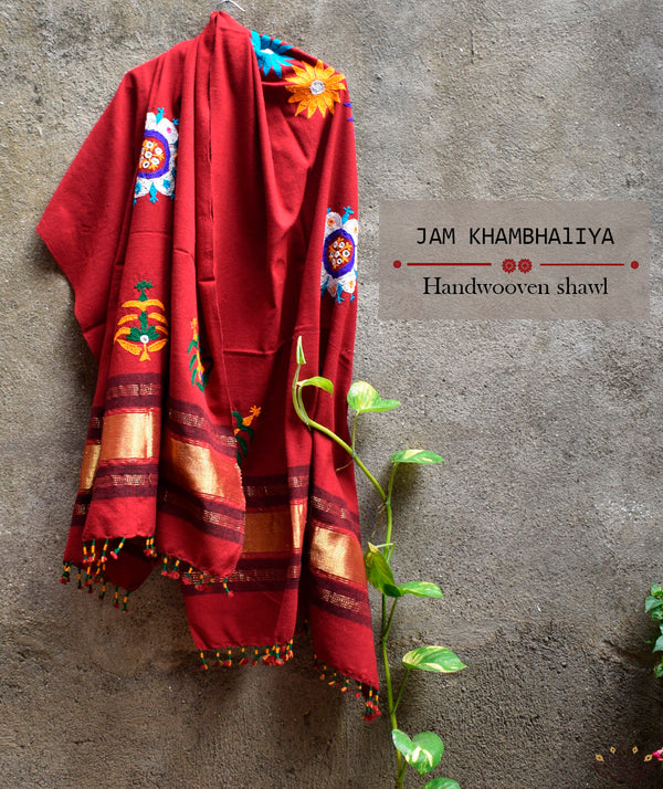 JAM KHAMBHADIYA HAND WOVEN SHAWL