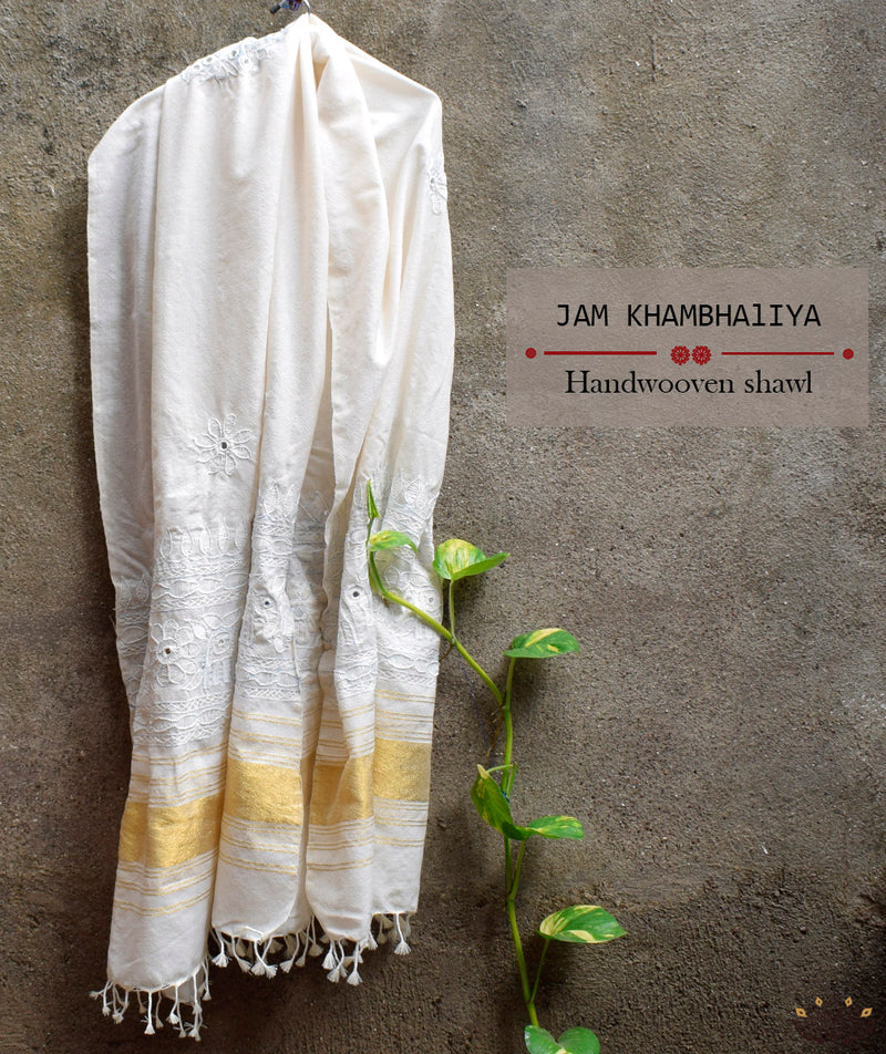 JAM KHAMBHADIYA HAND WOVEN SHAWL