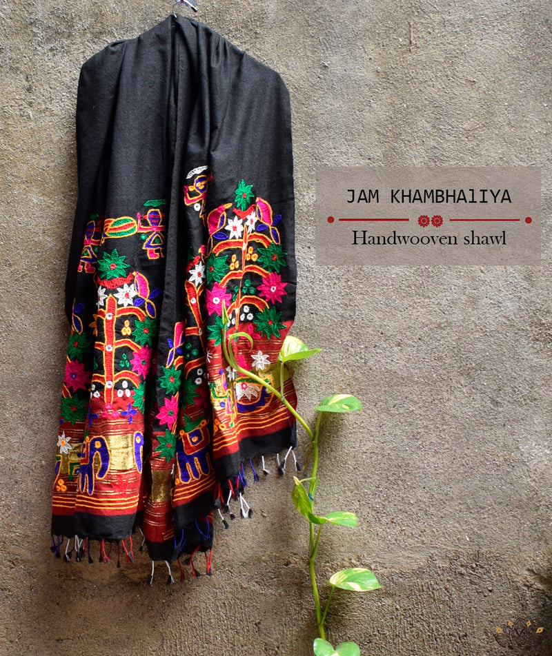 JAM KHAMBHADIYA HAND WOVEN SHAWL