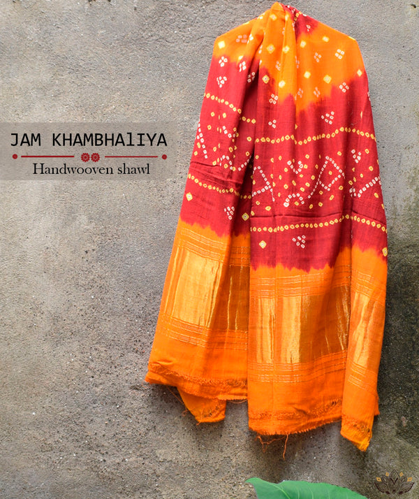 JAM KHAMBHADIYA HAND WOVEN SHAWL