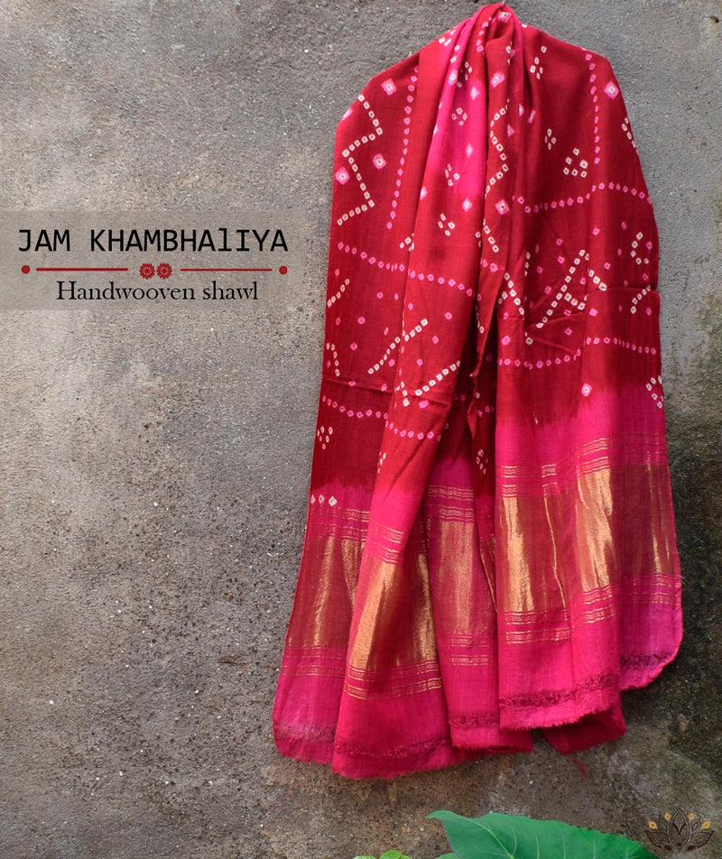 JAM KHAMBHADIYA HAND WOVEN SHAWL