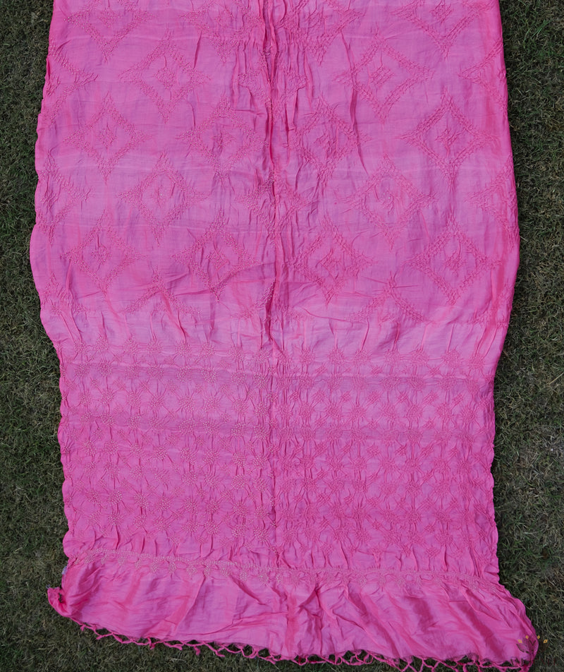 Bandhani tussar silk saree